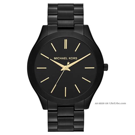 michael kors slim runway schwarz|slim runway michael kors watch.